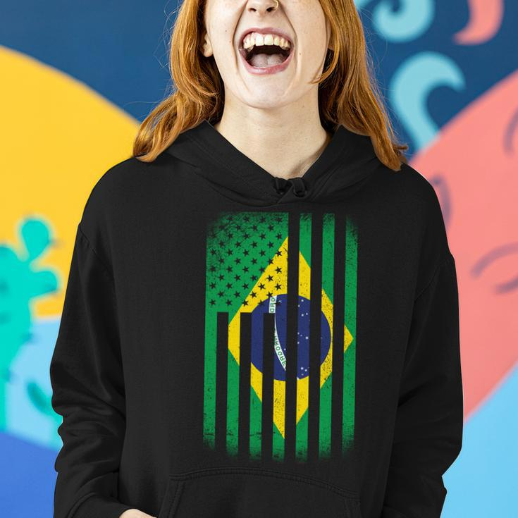 Vintage Flag Of Brazil Tshirt Women Hoodie Gifts for Her