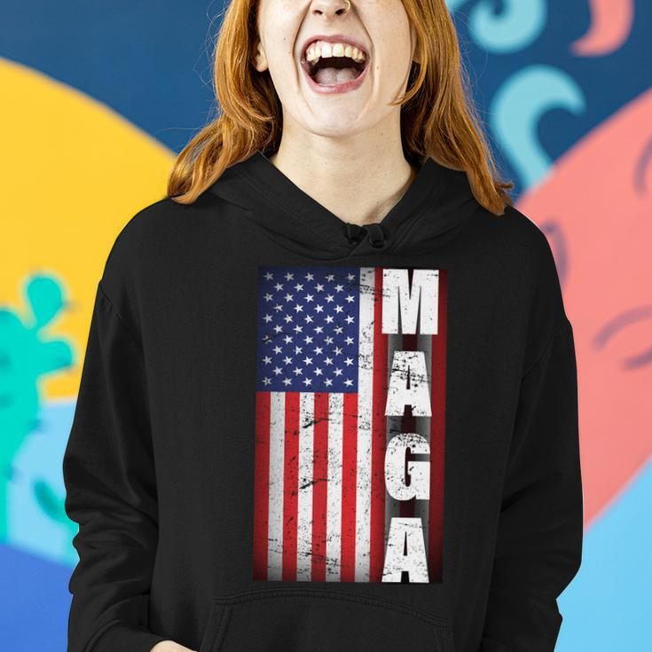 Vintage Grunge Maga American Flag Women Hoodie Gifts for Her