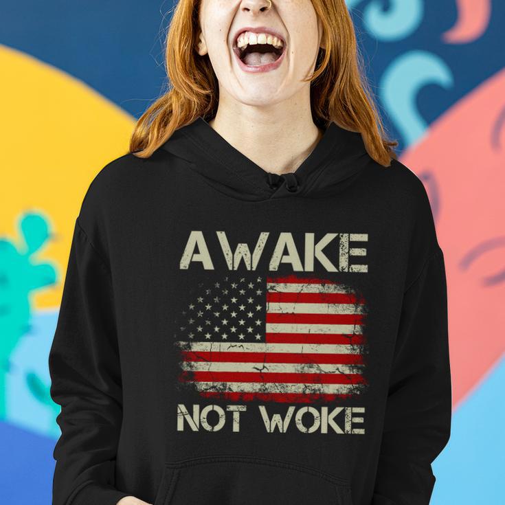 Vintage Old American Flag Awake Not Woke Tshirt Women Hoodie Gifts for Her