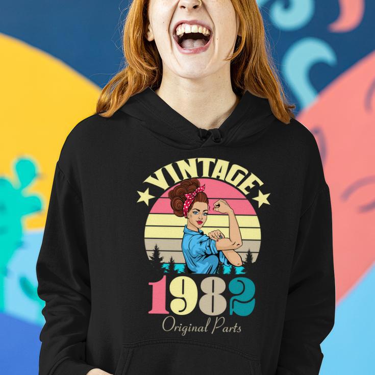 Vintage Rosie The Riveter 1982 Original Parts 40Th Birthday Women Hoodie Gifts for Her