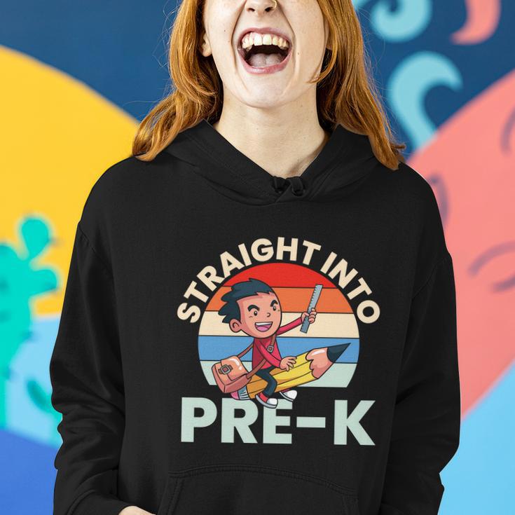 Vintage Straight Into Prek Boy Back To School Women Hoodie Gifts for Her