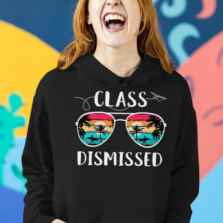 Vintage Teacher Class Dismissed Sunglasses Sunset Surfing V2 Women Hoodie Gifts for Her