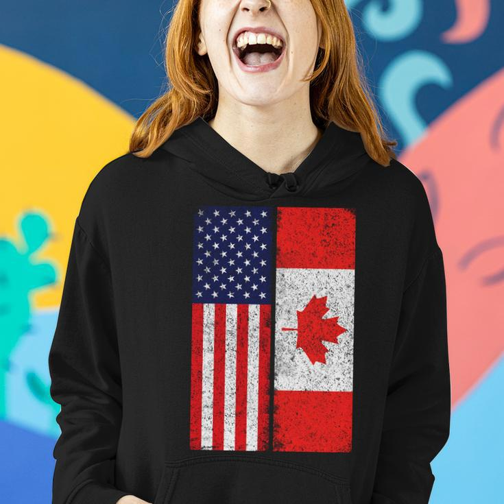 Vintage Usa Canadian Flag Women Hoodie Gifts for Her