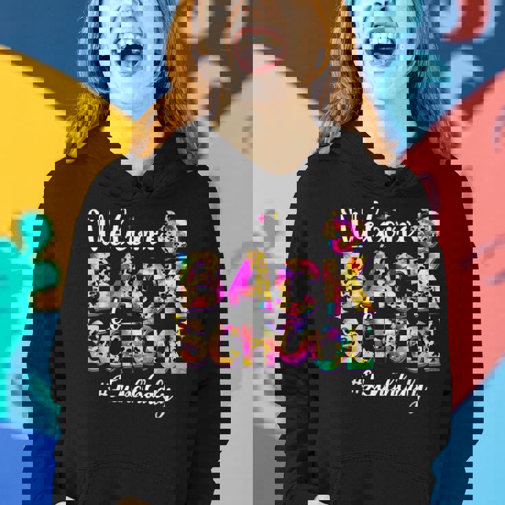 Welcome Back To School Lunch Lady Leopard Tie Dye Teachers Women Hoodie Gifts for Her