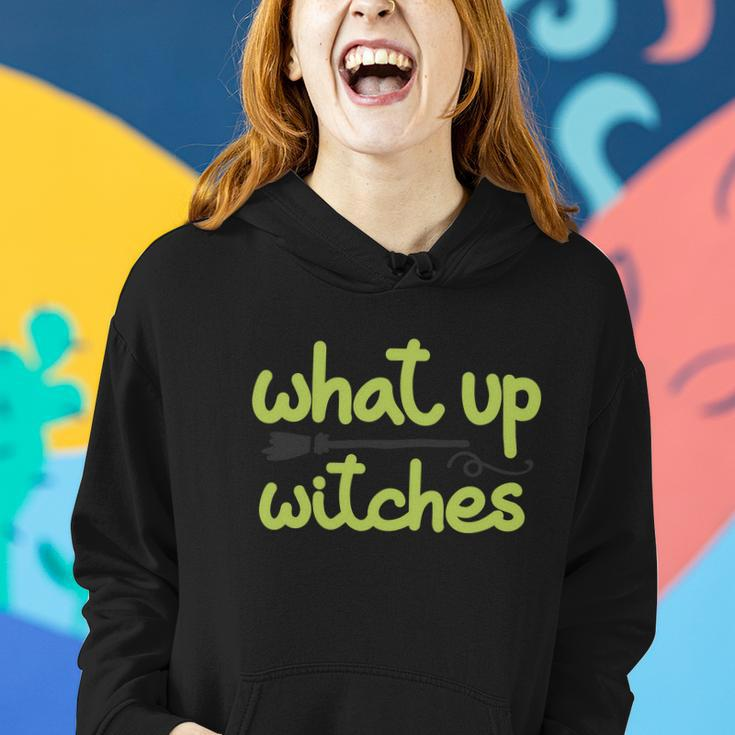 What Up Witches Broom Halloween Quote Women Hoodie Gifts for Her