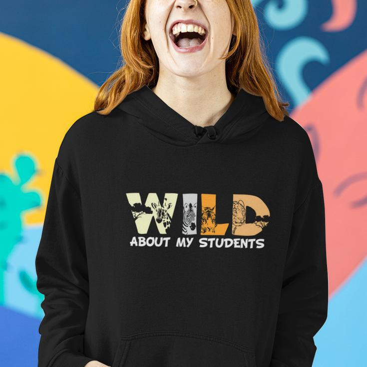 Wild About My Students Proud Teacher Graphic Plus Size Shirt For Teacher Female Women Hoodie Gifts for Her