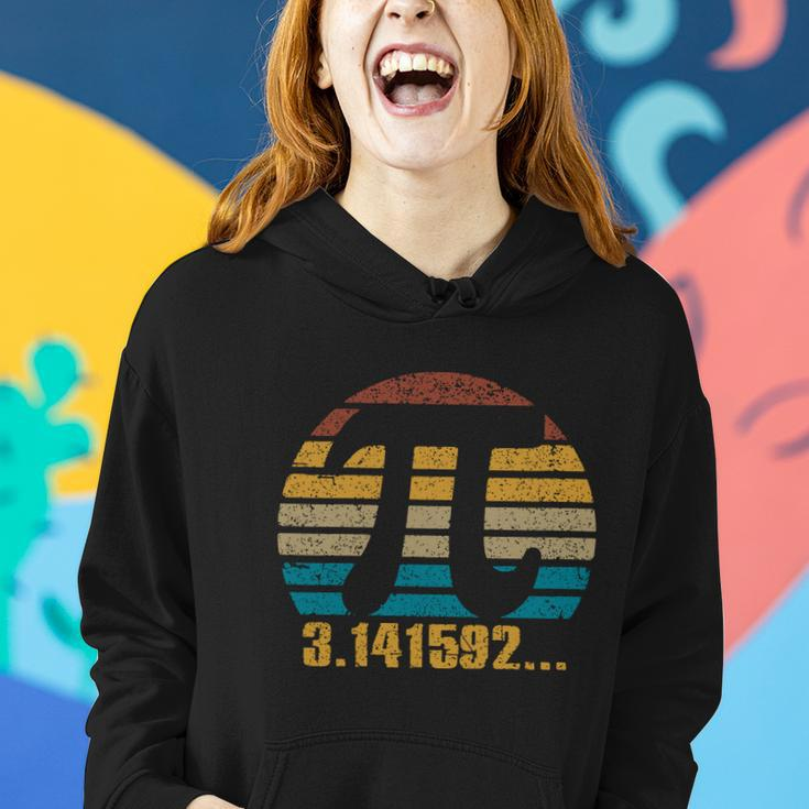 Womens Retro Vintage Pi Day 314 Silhouette Symbol Pi Math Geek Women Hoodie Gifts for Her