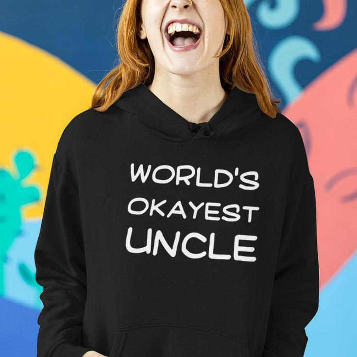 Worlds Okayest UncleShirt Funny Saying Family Graphic Funcle Sarcastic Tee Women Hoodie Gifts for Her