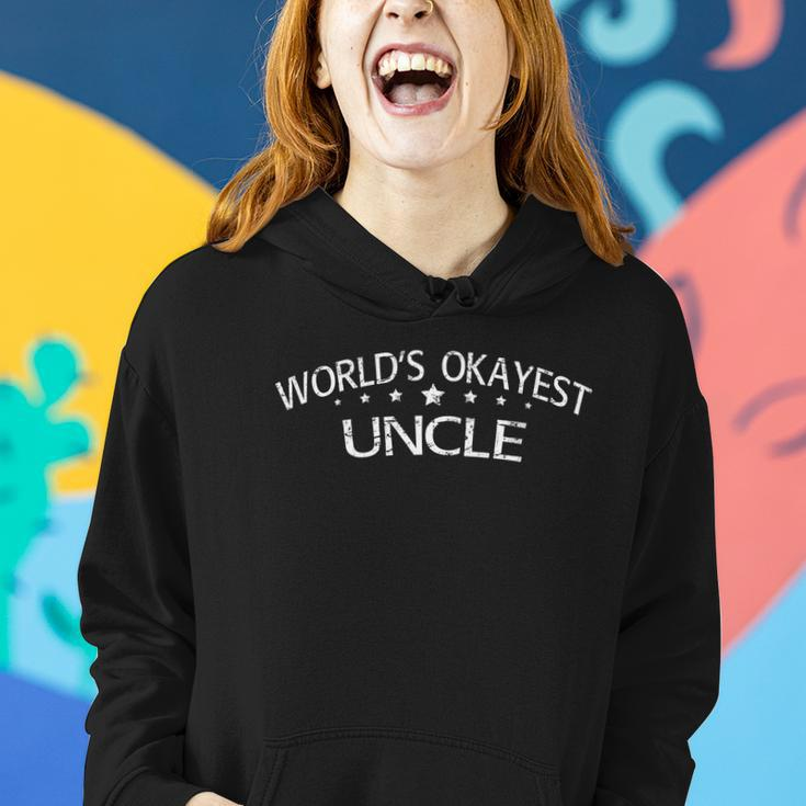 Worlds Okayest Uncle V2 Women Hoodie Gifts for Her
