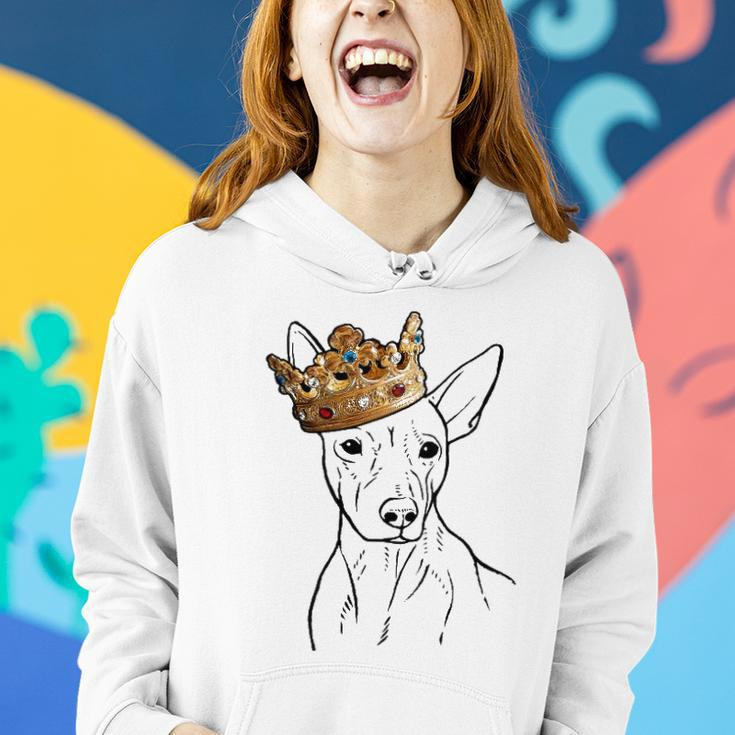 American Hairless Terrier Dog Wearing Crown Women Hoodie Gifts for Her