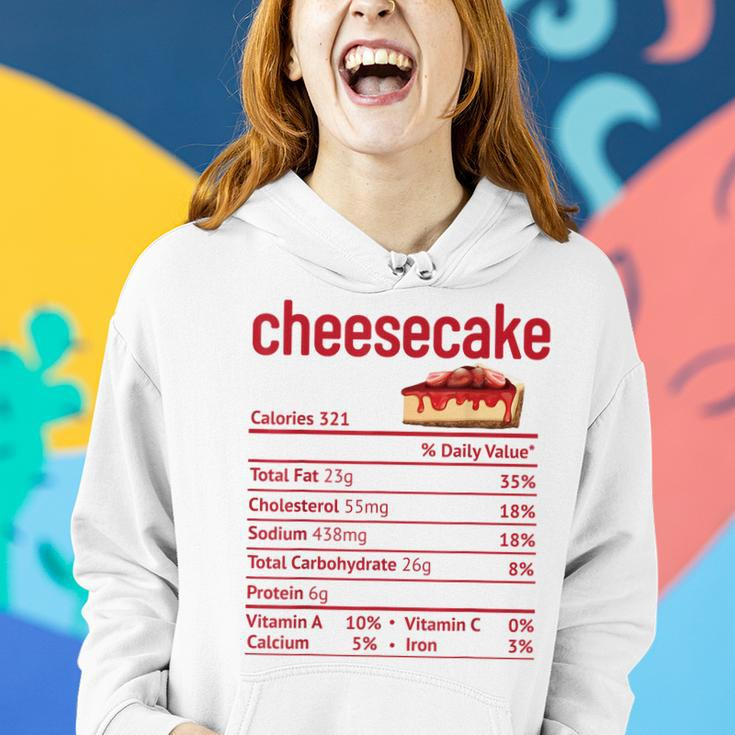 Cheesecake Nutrition Facts Funny Thanksgiving Christmas V3 Women Hoodie Gifts for Her