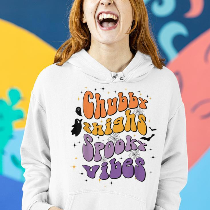 Chubby Thighs And Spooky Vibes Happy Halloween Women Hoodie Gifts for Her