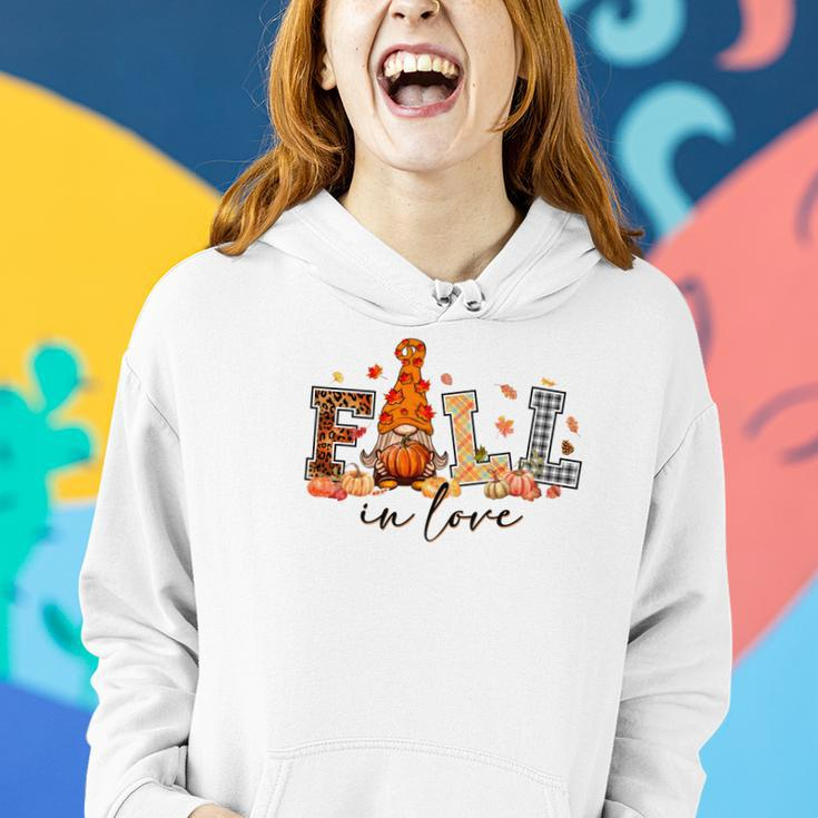 Gnomes Fall In Love Women Hoodie Graphic Print Hooded Sweatshirt Gifts for Her