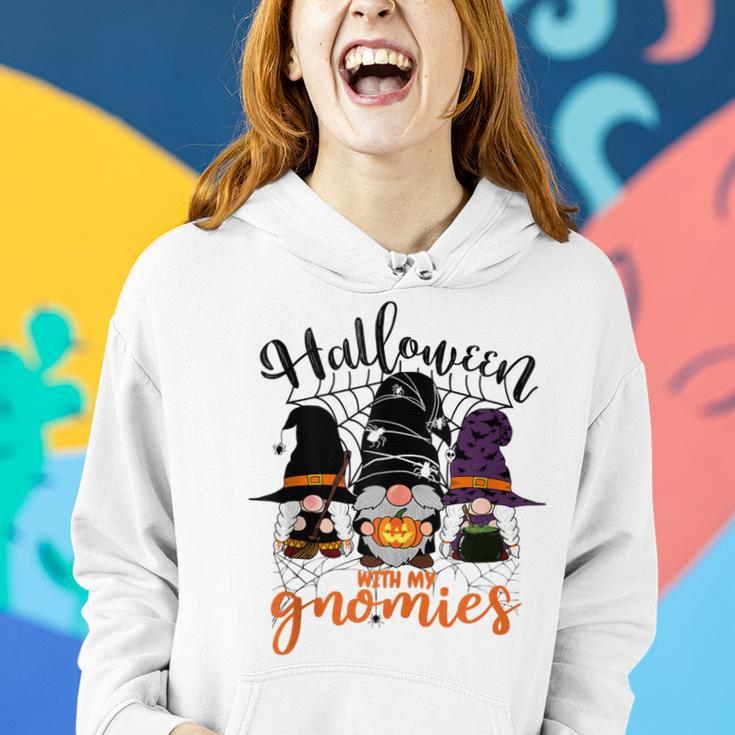 Gnomes Halloween With My Gnomies Witch Garden Gnome Women Hoodie Gifts for Her