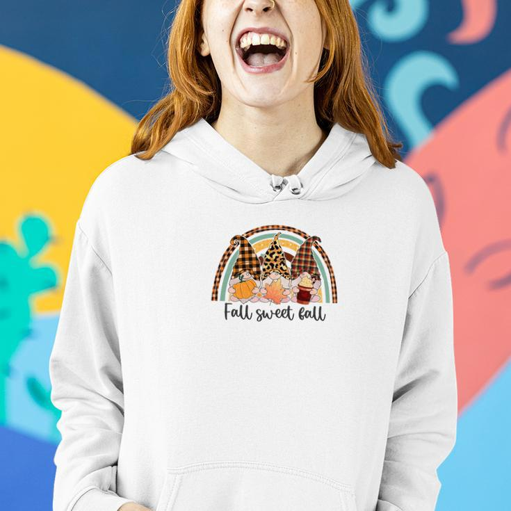 Gnomes Rainbow Fall Sweet Fall Women Hoodie Graphic Print Hooded Sweatshirt Gifts for Her