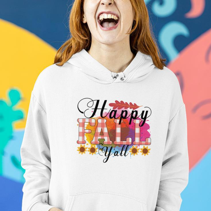 Happy Fall Yall Sunflowers Women Hoodie Graphic Print Hooded Sweatshirt Gifts for Her