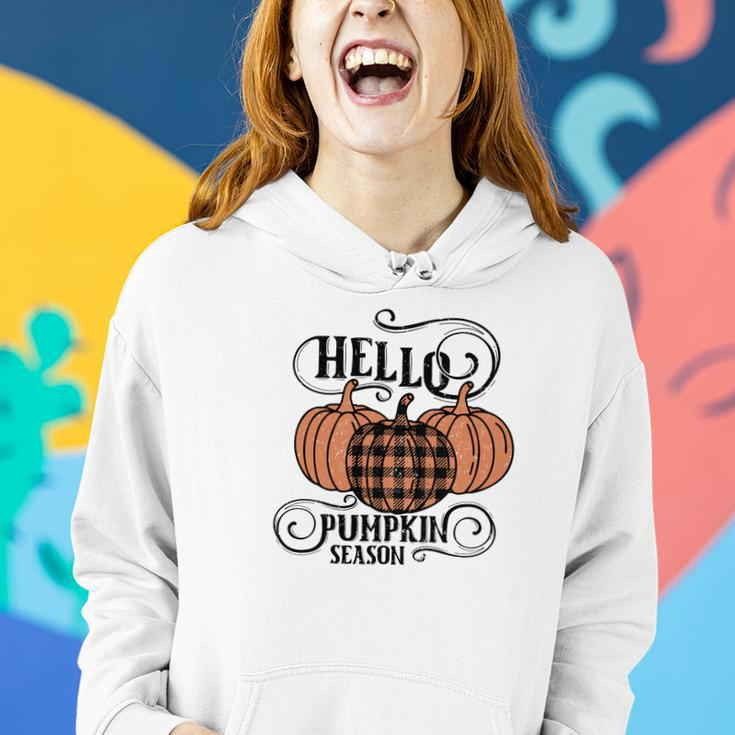 Hello Pumpkin Season Fall V2 Women Hoodie Graphic Print Hooded Sweatshirt Gifts for Her