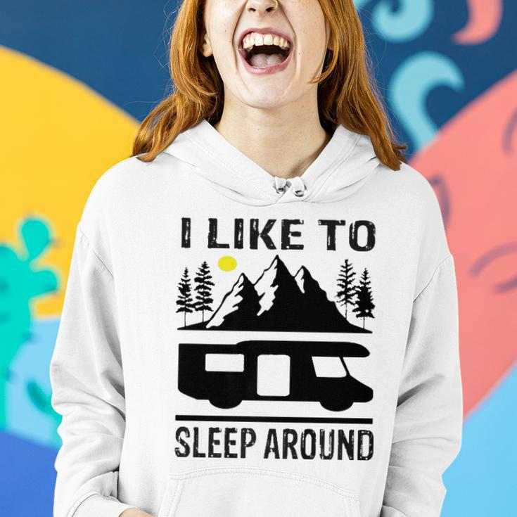 I Like To Sleep Around Camper Women Hoodie Gifts for Her