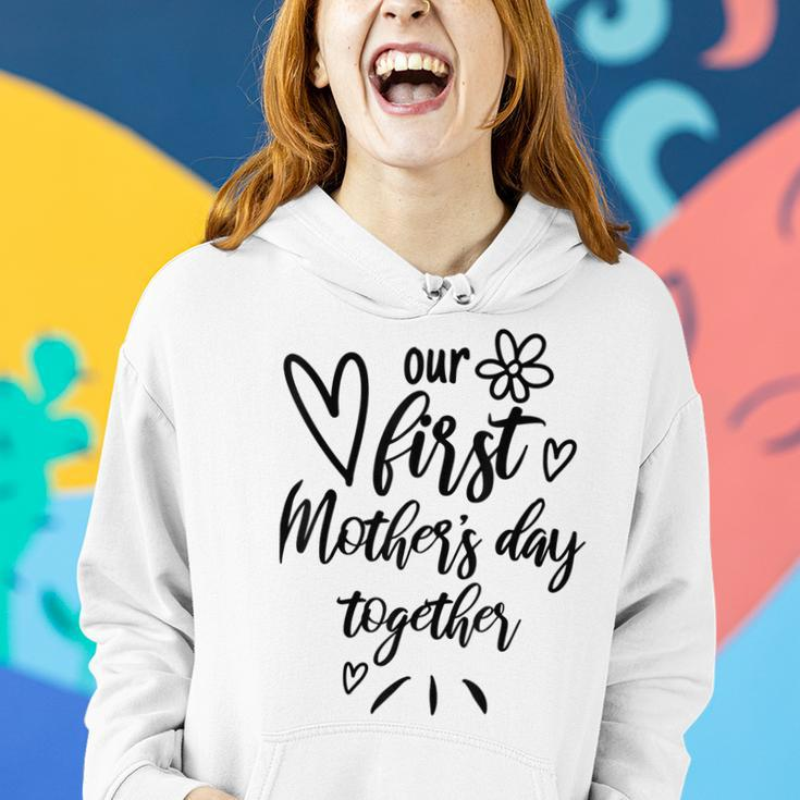 Our First Mothers Day Happy New Mom Mothers Day Rainbow Women Hoodie Graphic Print Hooded Sweatshirt Gifts for Her