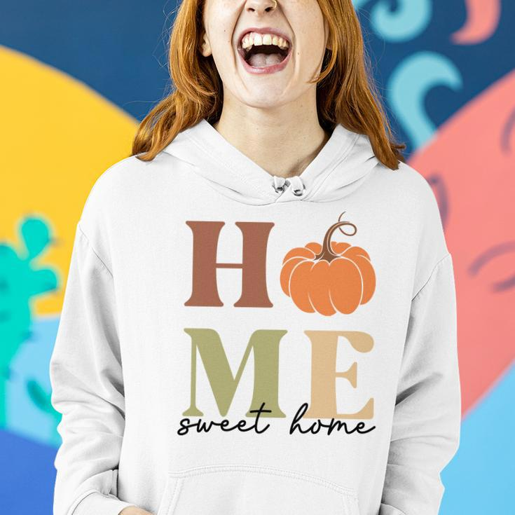 Pumpkin Home Sweet Home Cozy Fall Time Women Hoodie Graphic Print Hooded Sweatshirt Gifts for Her