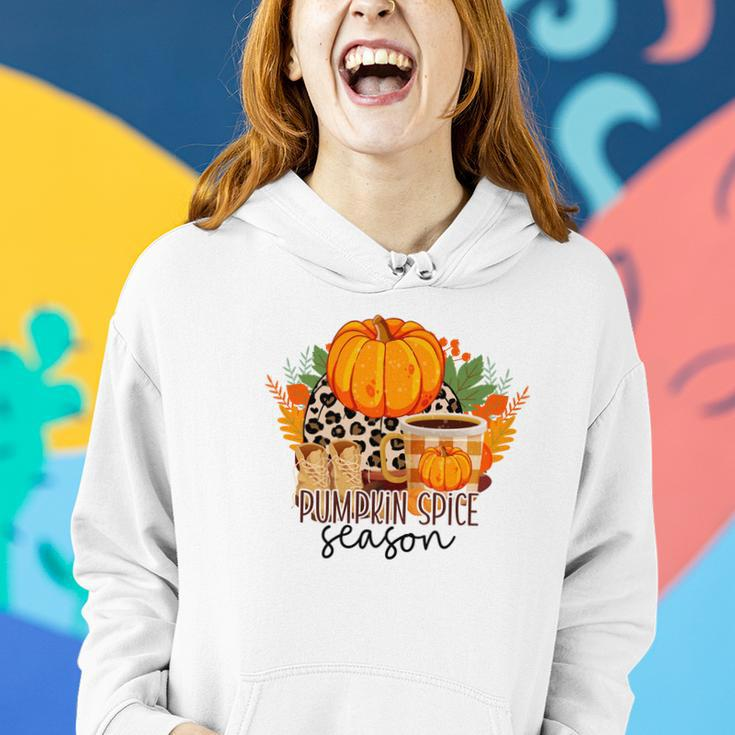 Pumpkin Spice Season Sweater Weather Fall Women Hoodie Graphic Print Hooded Sweatshirt Gifts for Her