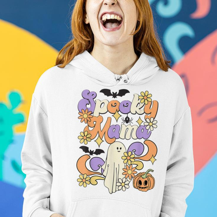 Spooky Mama Floral Ghost Boo Mom And Babe Matching Halloween Women Hoodie Gifts for Her