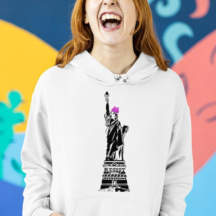 Statue Of Liberty Kitty Ears Resist Feminist Women Hoodie Gifts for Her