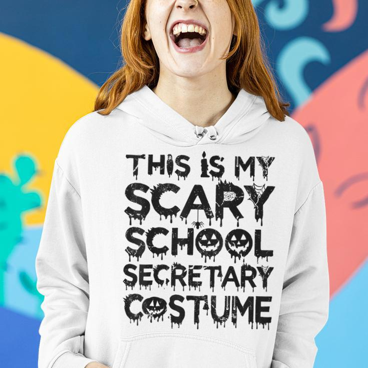 This Is My Scary School Secretary Costume Funny Halloween Women Hoodie Gifts for Her