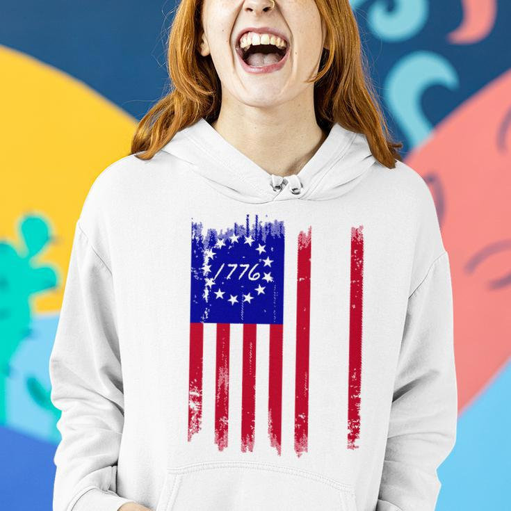 Ultra Maga Betsy Ross Usa Flag Trump 2024 Anti Biden Women Hoodie Gifts for Her