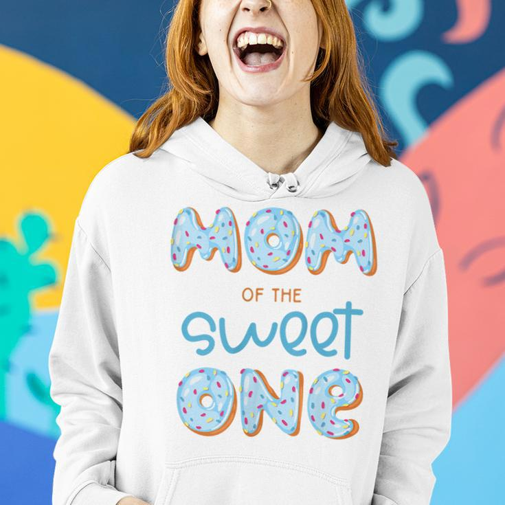 Womens Mom Of The Sweet One Donut Boy 1St Birthday Party Mommy Mama Women Hoodie Gifts for Her