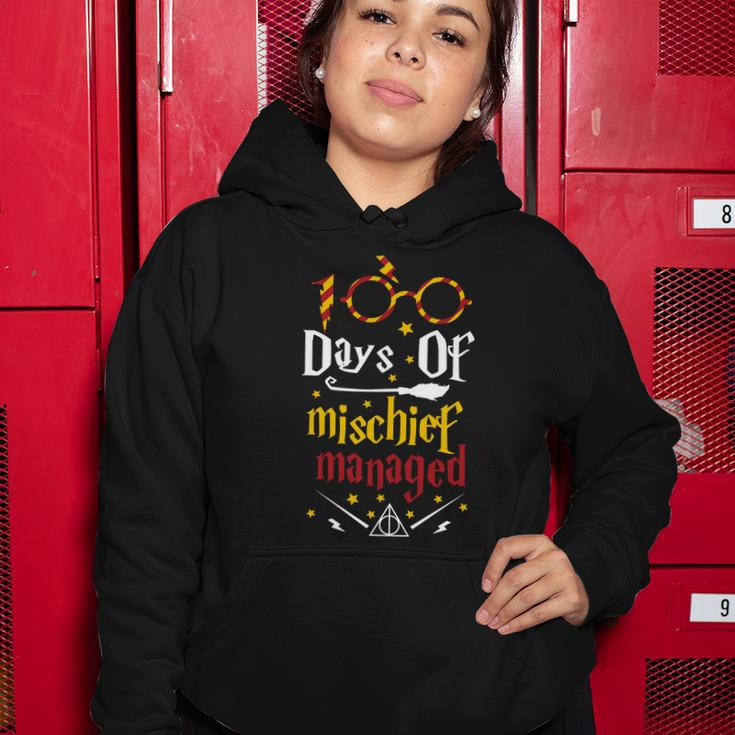 100 Days Of Mischief Managed 100Th Day Of School Women Hoodie Unique Gifts