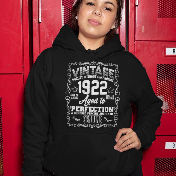 100Th Birthday Vintage 1922 Aged To Perfection Genuine Women Hoodie Unique Gifts