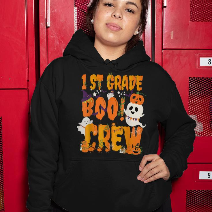 1St Grade Boo Crew Student Teacher Halloween Apparal Women Hoodie Funny Gifts