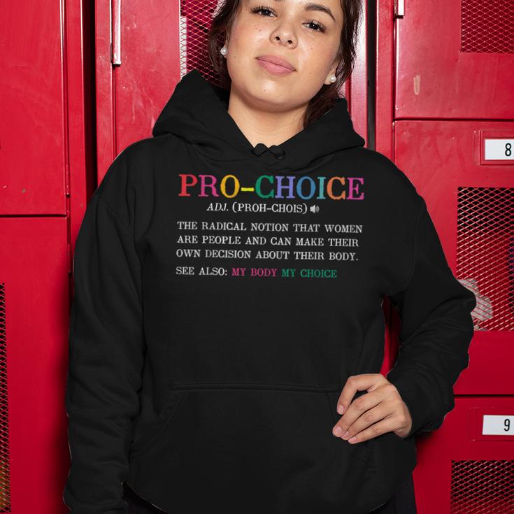 Pro Choice Definition Feminist Rights Funny   Women Hoodie