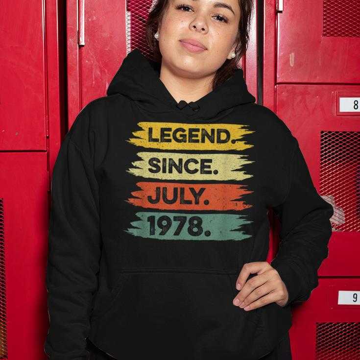 44Th Birthday Retro Vintage Legend Since July 1978 Women Hoodie Funny Gifts