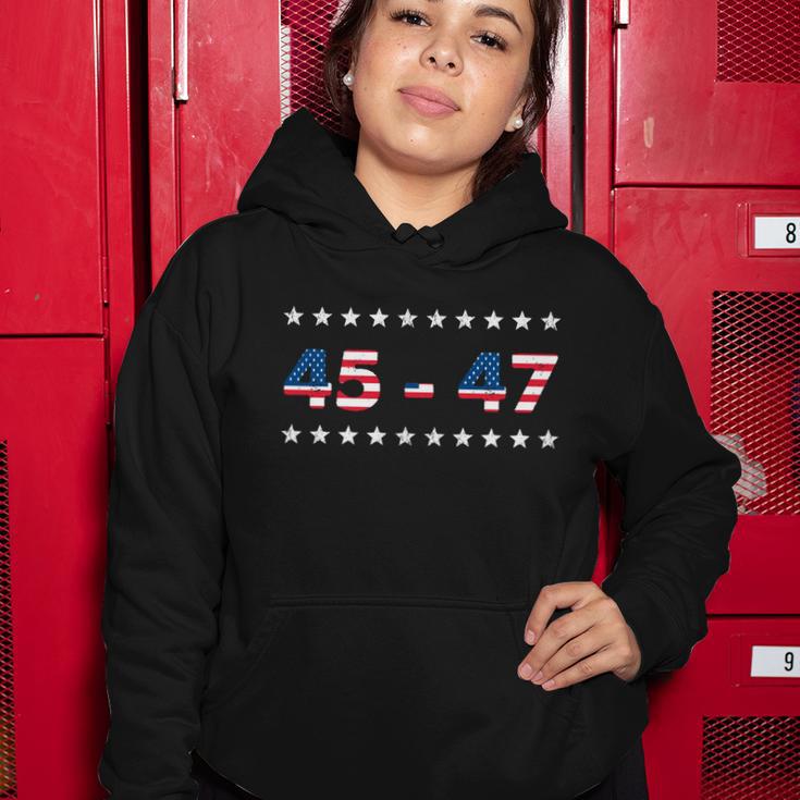 45 47 Trump 2024Shirt Support Donald Trump Women Hoodie Unique Gifts