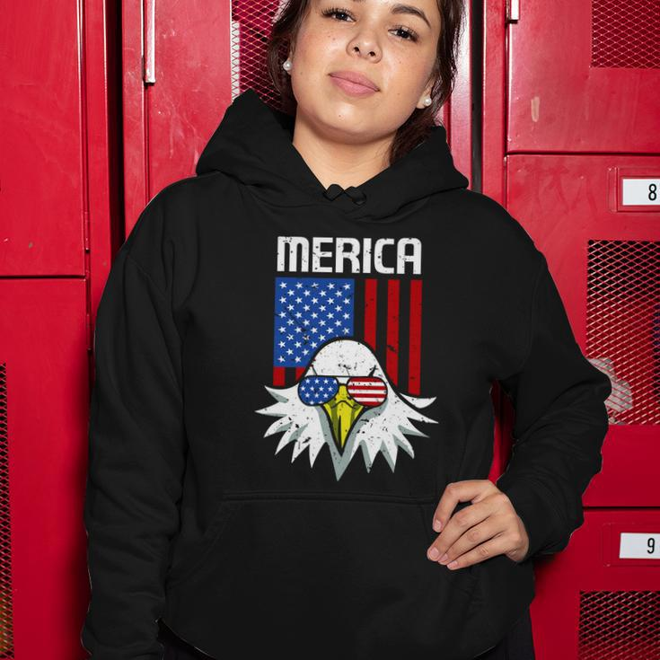 4Th Of July American Flag Bald Eagle Mullet 4Th July Merica Gift Women Hoodie Unique Gifts