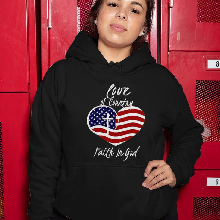 4Th Of July Funny Christian Faith In God Heart Cross Women Hoodie Unique Gifts