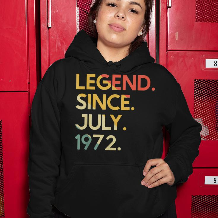 50 Years Old Vintage Legend Since July 1972 50Th Birthday Women Hoodie Funny Gifts
