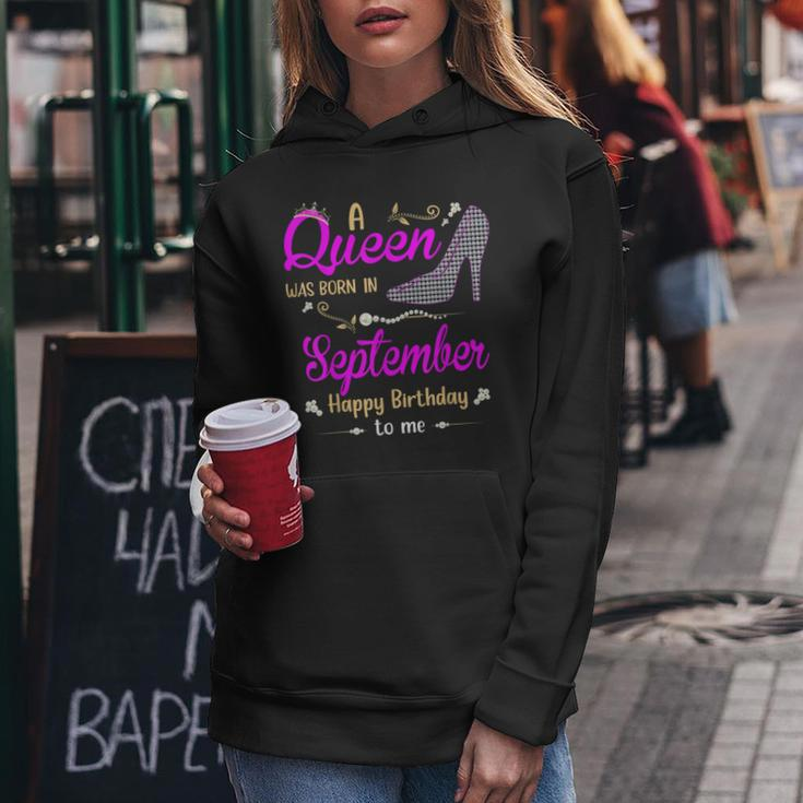 A Queen Was Born In September Birthday For Women Girl Ladies Women Hoodie Graphic Print Hooded Sweatshirt Personalized Gifts