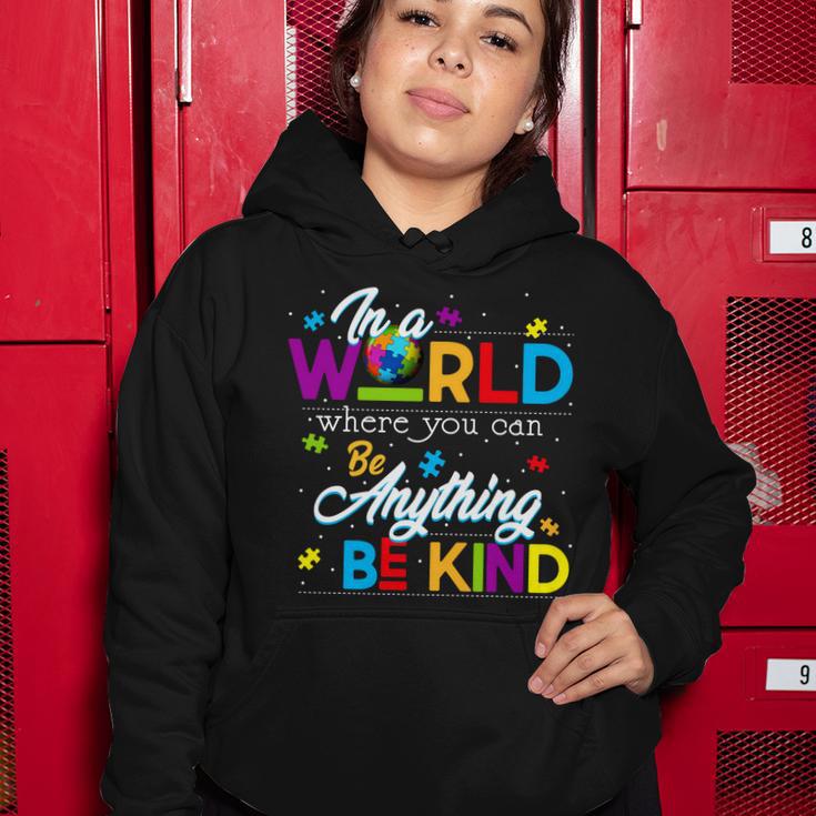 A World With Kindness Autism Awareness Women Hoodie Unique Gifts