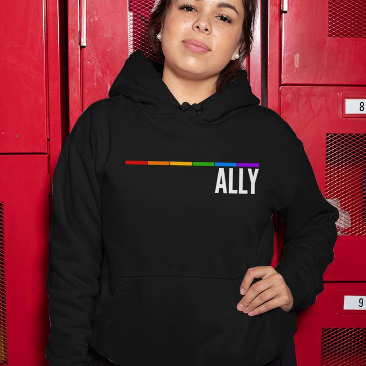 Ally Lgbt Support Rainbow Thin Line Tshirt Women Hoodie Unique Gifts