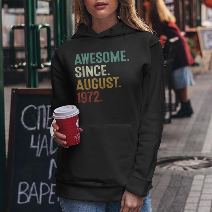 Awesome Since August 1972 50 Years Old 50Th Birthday  Women Hoodie Personalized Gifts