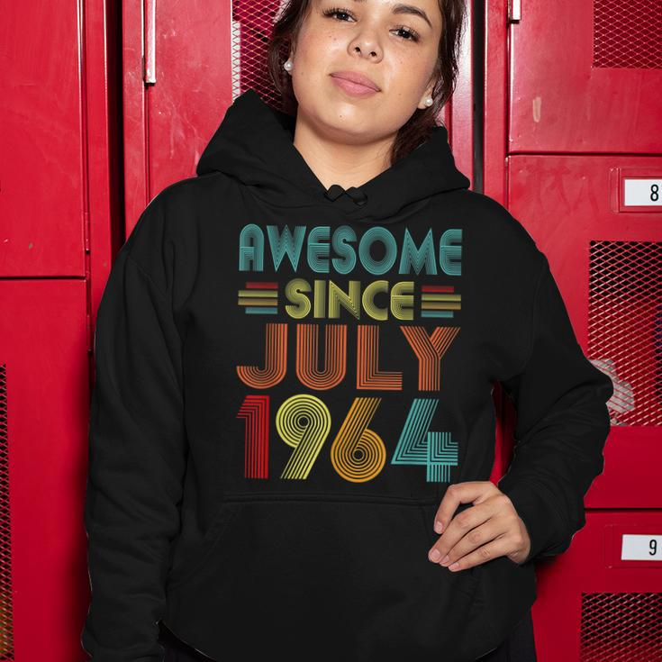 Awesome Since July 1964 Vintage 58 Years Old 58Th Birthday Women Hoodie Funny Gifts