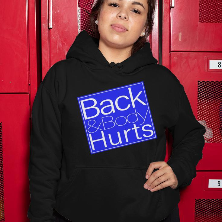 Back And Body Hurts Blue Logo Women Hoodie Unique Gifts