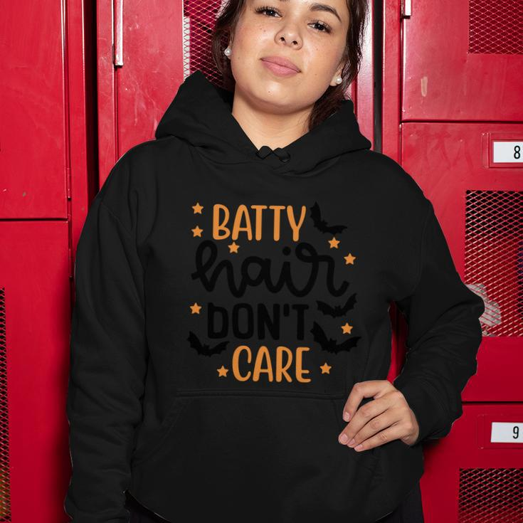 Batty Hair Dont Care Halloween Quote Women Hoodie Unique Gifts