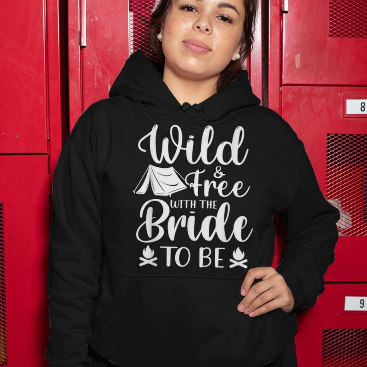 Bride Funny Bachelorette Party Camping Bridal Wedding V2 Women Hoodie Funny Gifts