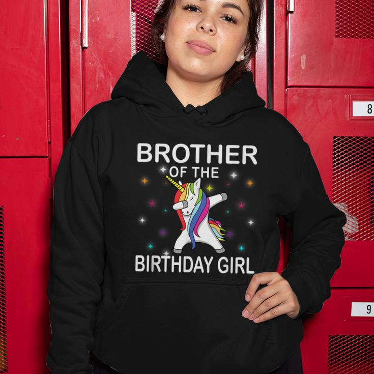 Brother Of The Birthday Girl Unicorn Dabbing Party Tshirt Women Hoodie Unique Gifts