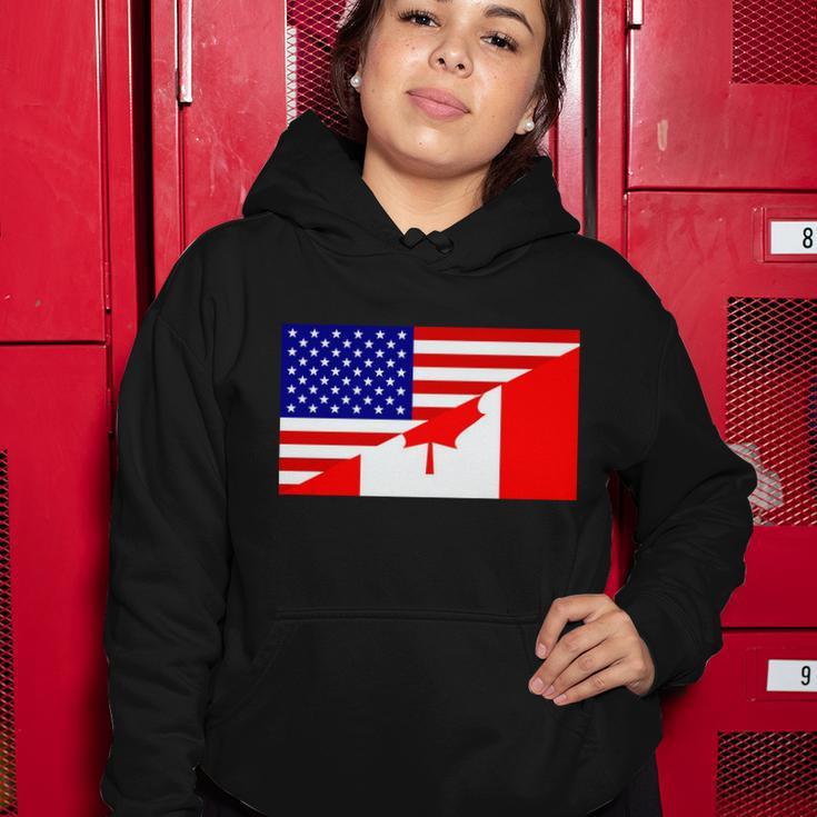 Canadian American Usa Flag Women Hoodie Unique Gifts
