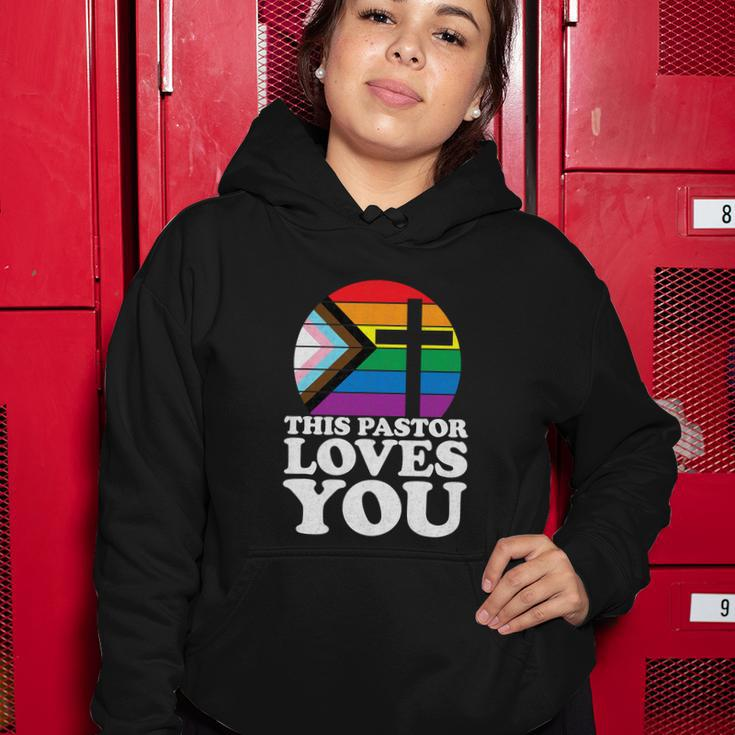 Christian Ally Inclusive Pride Clergy This Pastor Loves You Women Hoodie Unique Gifts